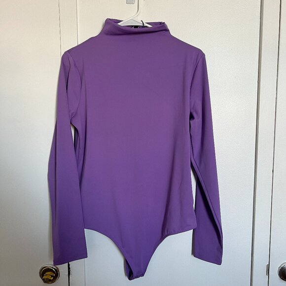 Purple Turtleneck Bodysuit - Picture 1 of 3
